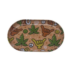 MINI ROCK ON 420 ROLLING TRAY 5.25 X 3.25 INCH