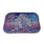 MEDIUM PSYCHEDELIC PURPLE MUSHROOMS ROLLING TRAY 11.25 X 7.5 INCH
