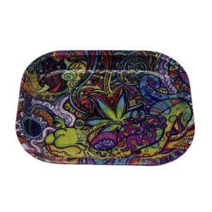 SMALL PSYCHEDELIC ROLLING TRAY 7 X 5.5 INCH