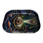 SMALL PSYCHEDELIC EYE ROLLING TRAY 7 X 5.5 INCH