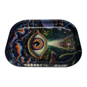 SMALL PSYCHEDELIC EYE ROLLING TRAY 7 X 5.5 INCH
