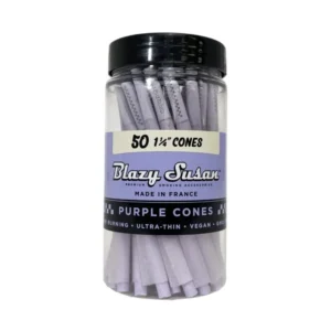 JAR OF 50 BLAZY SUSAN PURPLE 1-1/4 SIZE CONES