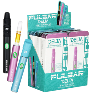 DISPLAY OF 6 PULSAR 3 IN 1 SMART BATTERY VAPE PEN KIT 800 MAH 510 BATTERY