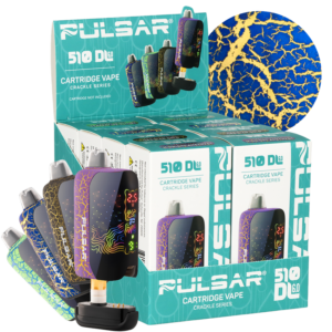DISPLAY OF 8 PULSAR DL 6.0 CRACKLE SERIES PRECISION VOLTAGE 1000 MAH 510 BATTERY