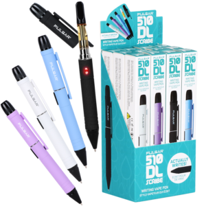 DISPLAY OF 12 PULSAR SCRIBE PEN VAPE 500 MAH 510 BATTERY