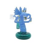 6.5 INCH MYSTIC SMOKE DRQAGON RIG WITH QUARTZ BANGER, BLUE