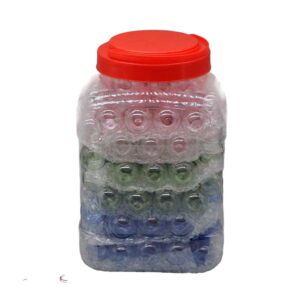 JAR OF 90 COLORED 4 INCH BUBBLE PIPES