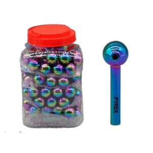 JAR OF 90 DARK RAINBOW 4 INCH BUBBLE PIPES