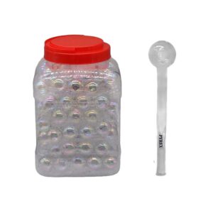 JAR OF 90 LIGHT RAINBOW 4 INCH BUBBLE PIPES