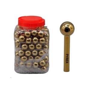 JAR OF 90 GOLD 4 INCH BUBBLE PIPES