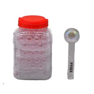 JAR OF 90 PINK 4 INCH BUBBLE PIPES