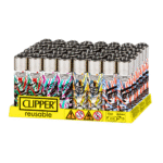 DISPLAY OF 48 CLIPPER MOTOR SPORT 2 LIGHTERS