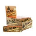 ZIG ZAG BROWN KING SIZE CONES "UNBLEACHED"