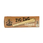 ZIG ZAG BROWN KING SIZE CONES "UNBLEACHED" - Image 2