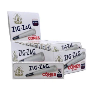 Zig Zag White King Size Cones