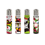 DISPLAY OF 48 CLIPPER CASINO DESIGN LIGHTERS WITH 5 BONUS