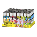 DISPLAY OF 48 CLIPPER CHOOSE YOUR TEAM LIGHTERS