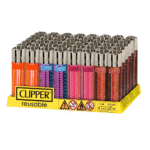 DISPLAY OF 48 CLIPPER CRAZY SUMMER LIGHTERS