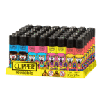 DISPLAY OF 48 CLIPPER EL PUMA LIGHTERS