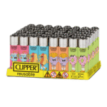 DISPLAY OF 48 CLIPPER FOOD FOR THOUGHT LIGHTERS