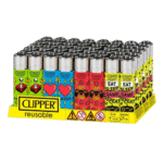 DISPLAY OF 48 CLIPPER INSERT COIN LIGHTERS