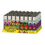 DISPLAY OF 48 CLIPPER LEAVES EXPLOSION LIGHTERS