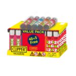 DISPLAY OF 48 CLIPPER MUSH WORDS LIGHTERS WITH 5 BONUS