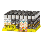 DISPLAY OF 48 CLIPPER MYSTICAL DESTINY LIGHTERS