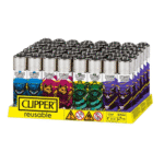 DISPLAY OF 48 CLIPPER NINJA CATS LIGHTERS
