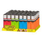 DISPLAY OF 48 CLIPPER PACKWOODS LIGHTERS