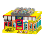 DISPLAY OF 48 CLIPPER QUE LLAMA LIGHTERS WITH 5 BONUS