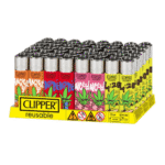 DISPLAY OF 48 CLIPPER WEED BROS LIGHTERS
