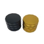 63MM 4 PART DIAMOND CUT GRINDER, BLACK - Image 2