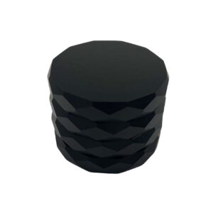 63MM 4 PART DIAMOND CUT GRINDER, BLACK