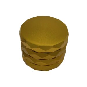 63MM 4 PART DIAMOND CUT GRINDER, GOLD