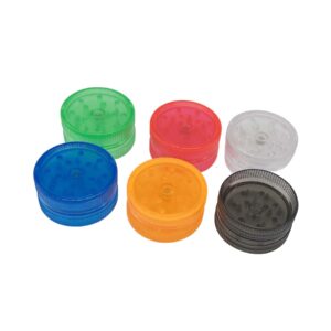 DISPLAY OF 24 40MM PLASTIC GRINDERS