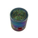 63MM 4 PART GRINDER WITH BUILT IN MAZE GAME ON TOP AND EASY ACCESS WEED DRAWER, RAINBOW - Image 2