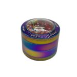 63MM 4 PART GRINDER WITH CASINO TOP AND 2 REAL DICE, RAINBOW - Image 5