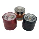 63MM 4 PART GRINDER WITH CASINO TOP AND 2 REAL DICE, BLACK - Image 2