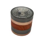 63MM 4 PART GRINDER WITH CASINO TOP AND 2 REAL DICE, BRONZE