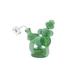 HYPNOTIK 6 INCH CYCLOSPHERE RIG, COMES WITH MATCHING BOWL AND QUARTZ BANGER, DOUBLE GREEN INFERNO - Image 2