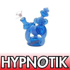 HYPNOTIK 6 INCH CYCLOSPHERE RIG, COMES WITH MATCHING BOWL AND QUARTZ BANGER, HYPER BLUE VOLTAGE
