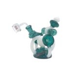HYPNOTIK 6 INCH CYCLOSPHERE RIG, COMES WITH MATCHING BOWL AND QUARTZ BANGER, GREEN WHITE STORM - Image 2