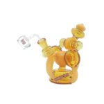 HYPNOTIK 6 INCH CYCLOSPHERE RIG, COMES WITH MATCHING BOWL AND QUARTZ BANGER, ATOMIC YELLOW FLASH - Image 2