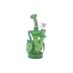 HYPNOTIK 8 INCH VORTEXX CORE RIG, COMES WITH MATCHING BOWL AND QUARTZ BANGER, NEON GREEN RIOT - Image 2