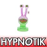 HYPNOTIK 7 INCH BUGGED OUT MONSTER ALIEN RIG, COMES WITH MATCHING BOWL AND QUARTZ BANGER, PURPLE GRE
