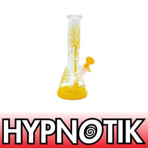 HYPNOTIK 10 INCH TREE OF LIFE BONG, GOLD
