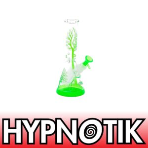 HYPNOTIK 10 INCH TREE OF LIFE BONG, GREEN