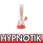 HYPNOTIK 10 INCH TREE OF LIFE BONG, ORANGE