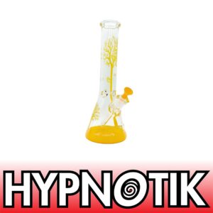 HYPNOTIK 14 INCH 7MM TREE OF LIFE BONG, GOLD